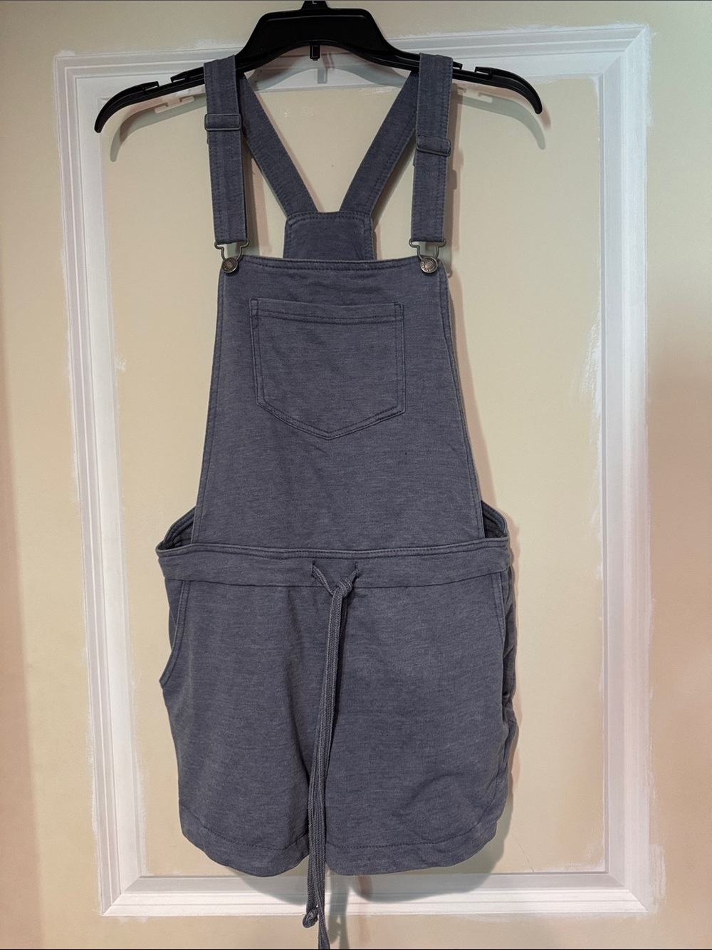 Wallflower Gray Sleeveless Denim-Style Romper Overalls - Picture 1 of 3
